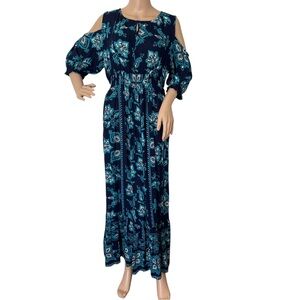 Floral Blue Maxi Dress from Lola P size L